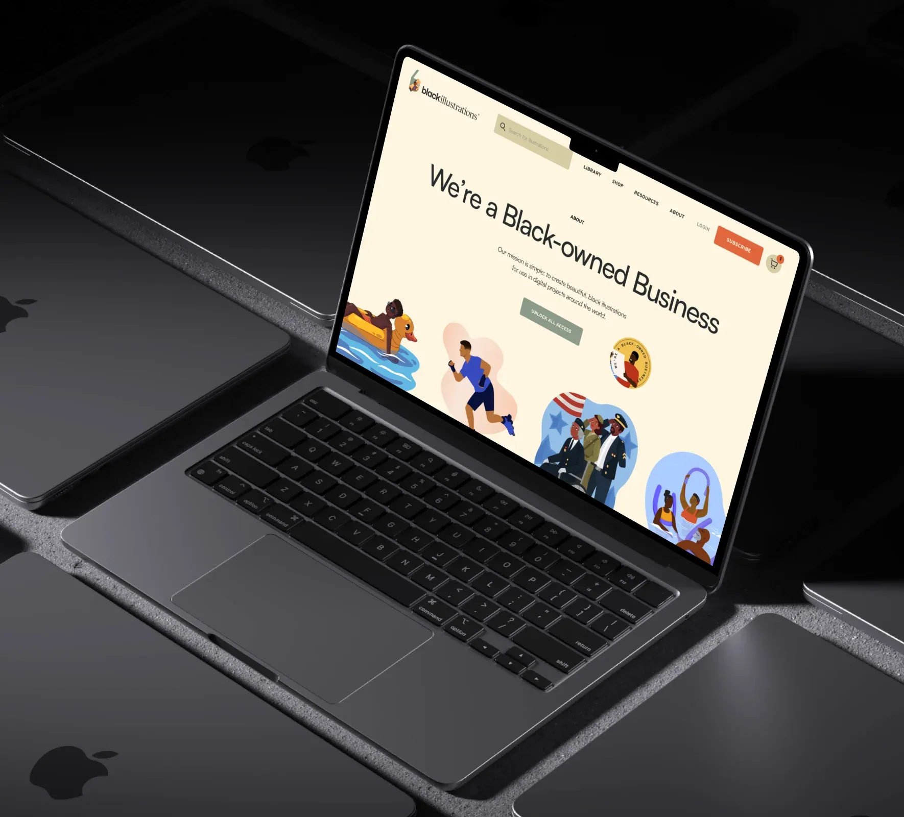 Black Illustrations brand identity and website design by 5Four Digital, image 8 of 12