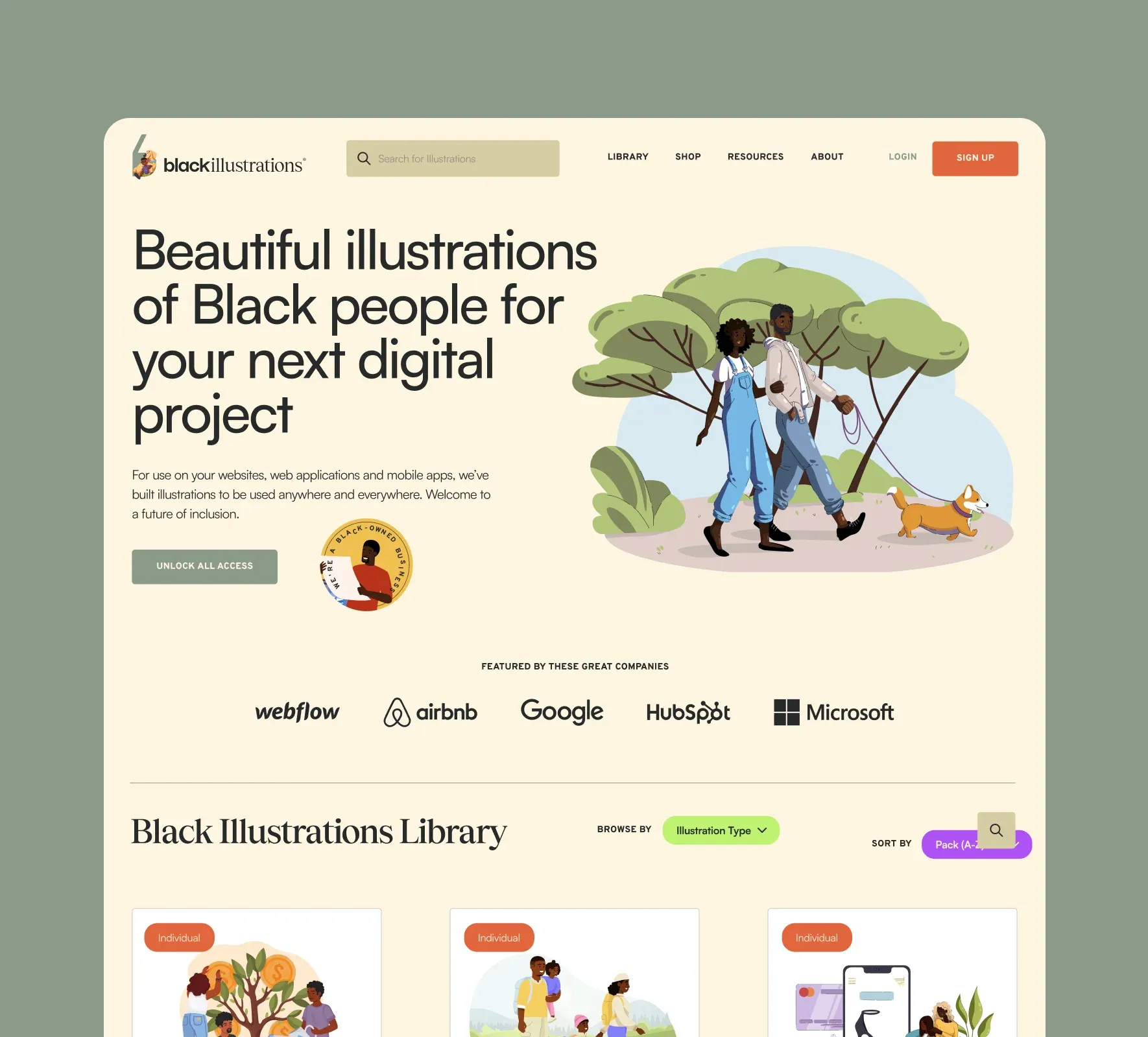 Black Illustrations brand identity and website design by 5Four Digital, image 11 of 12