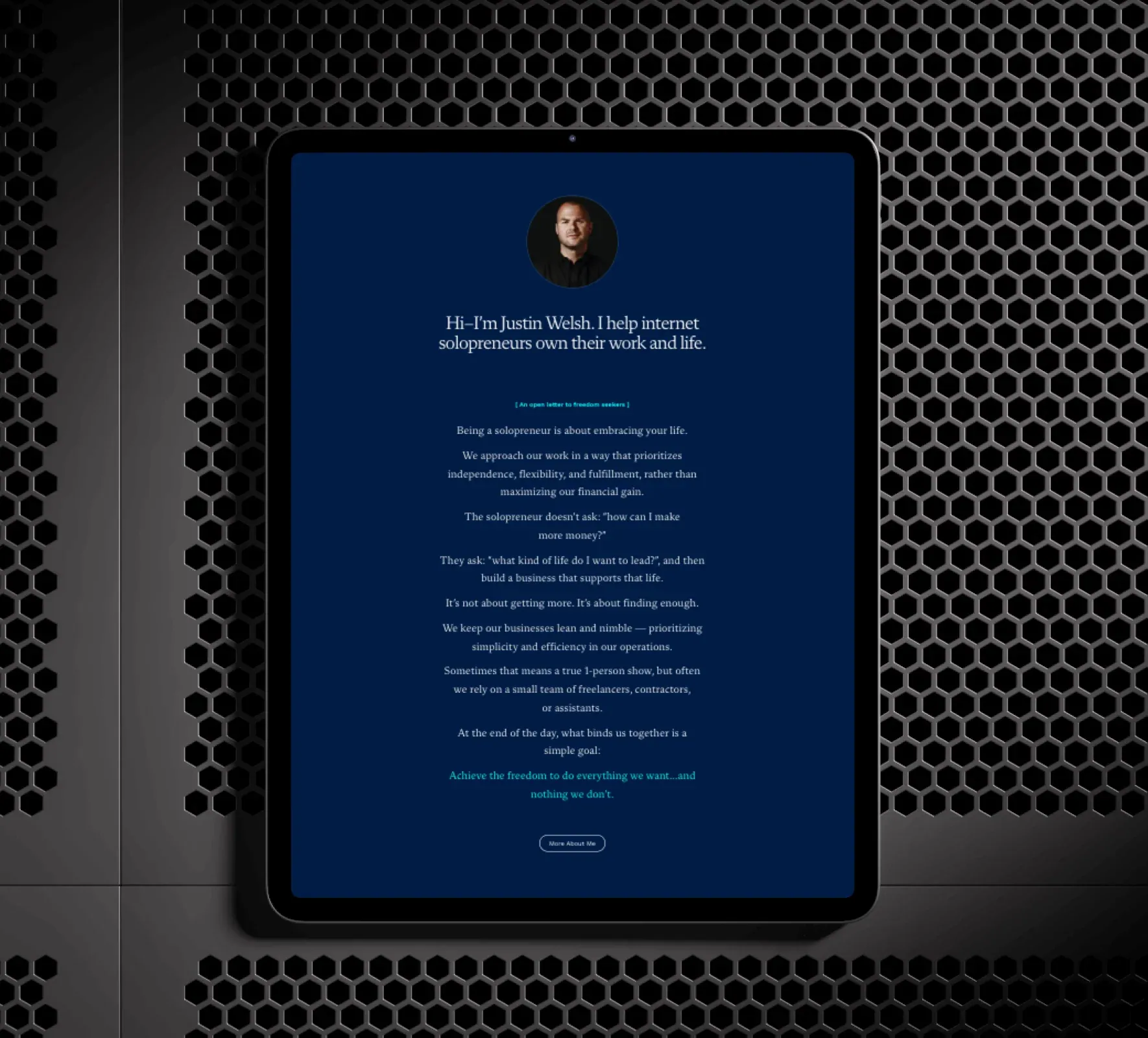 Justin Welsh website development by 5Four Digital, image 4 of 12