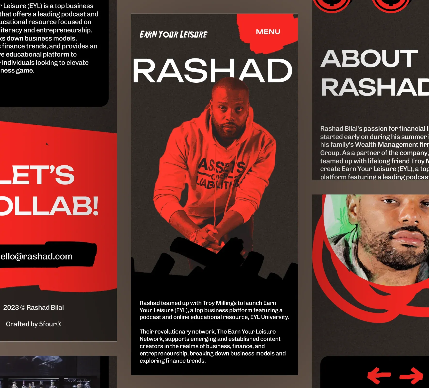 Rashad Bilal brand identity and website design by 5Four Digital, image 2 of 12