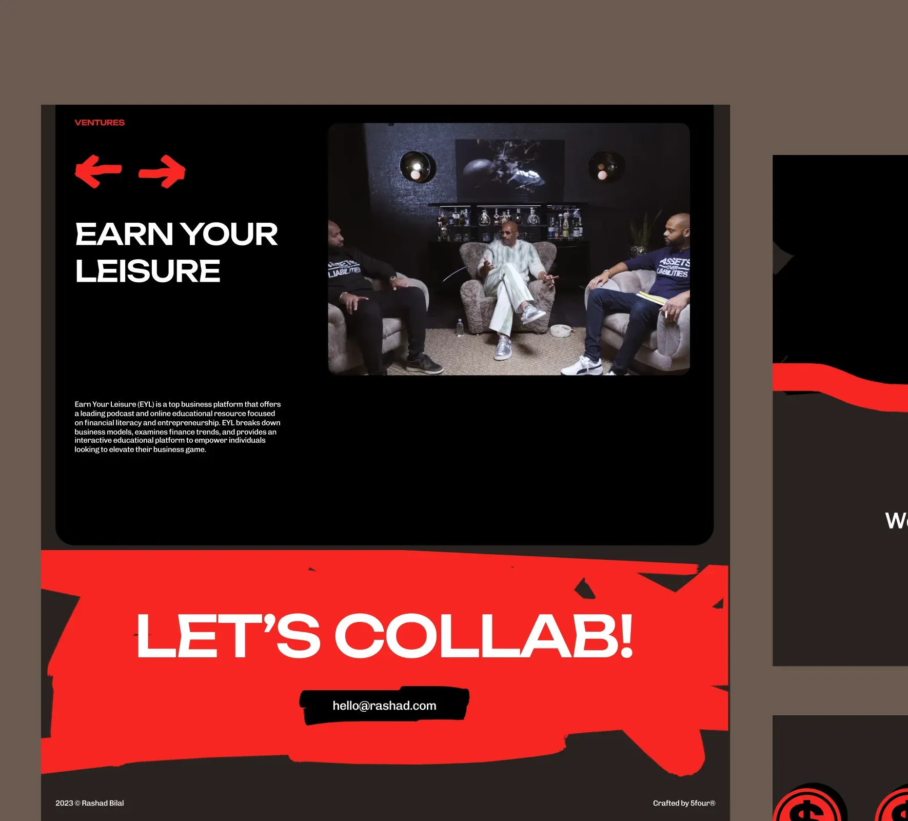 Rashad Bilal brand identity and website design by 5Four Digital, image 8 of 12