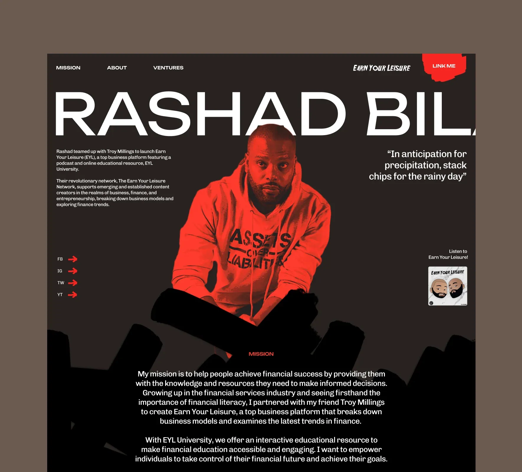 Rashad Bilal brand identity and website design by 5Four Digital, image 9 of 12