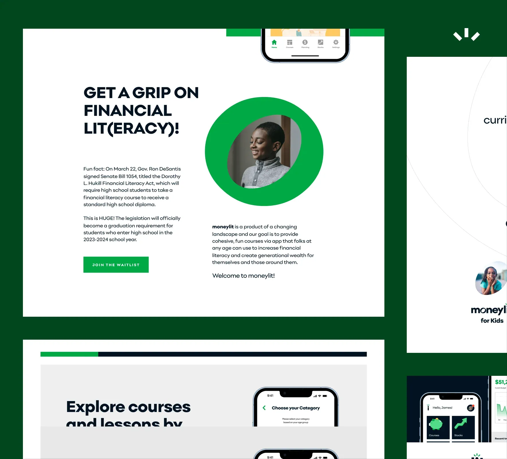 Moneylit brand identity and website design by 5Four Digital, image 8 of 12