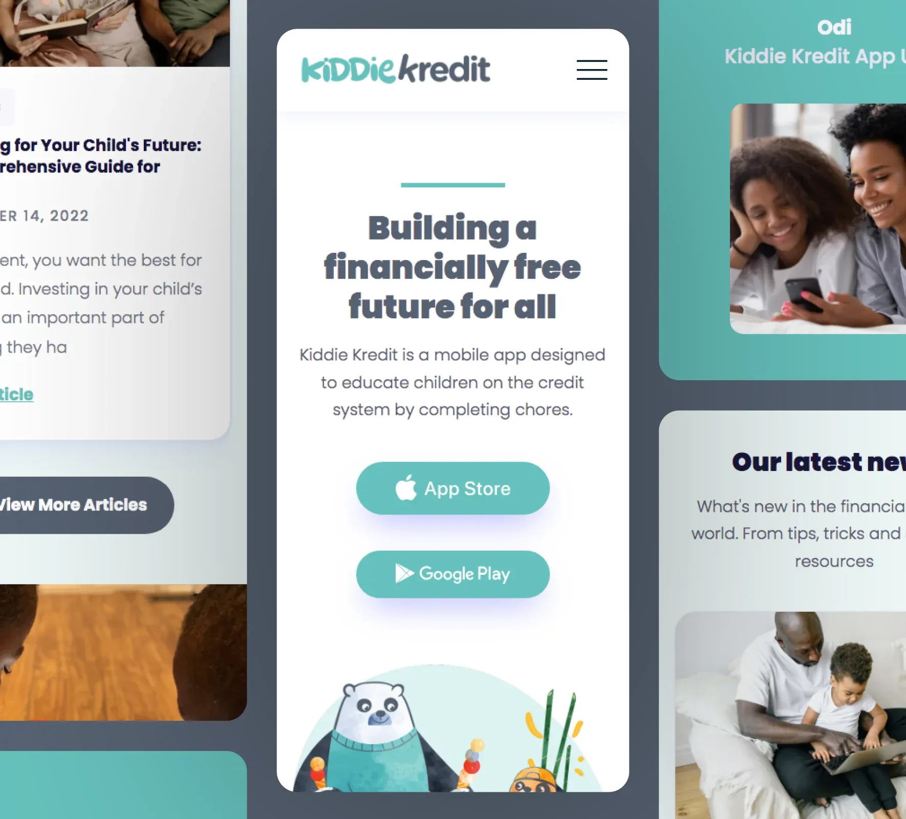 Kiddie Kredit brand identity and website design by 5Four Digital, image 2 of 12