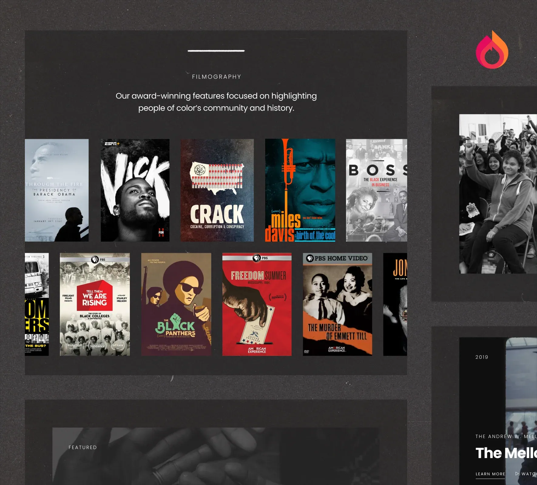 Firelight Films brand identity and website design by 5Four Digital, image 6 of 12