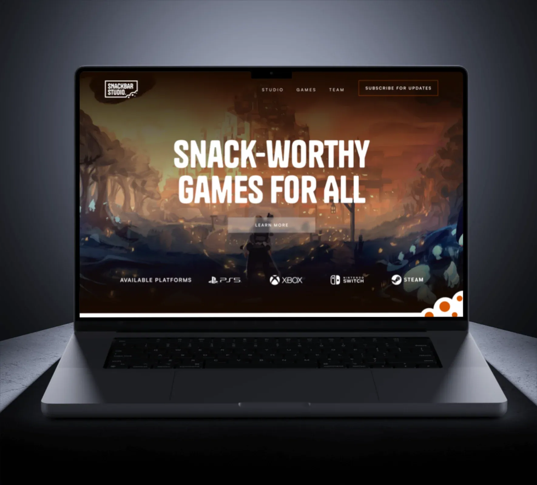 Snackbar Studio brand identity and website design by 5Four Digital, image 1 of 12