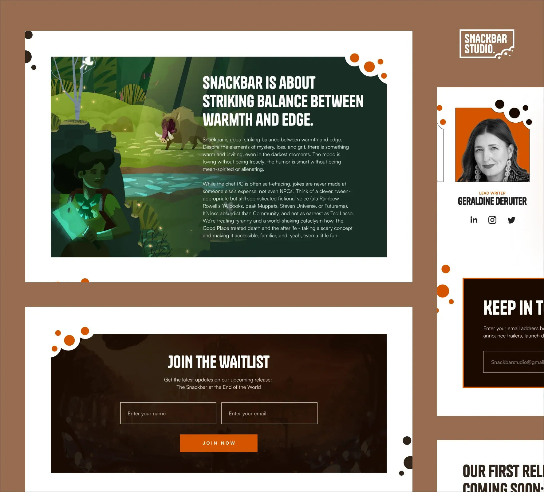 Snackbar Studio brand identity and website design by 5Four Digital, image 6 of 12