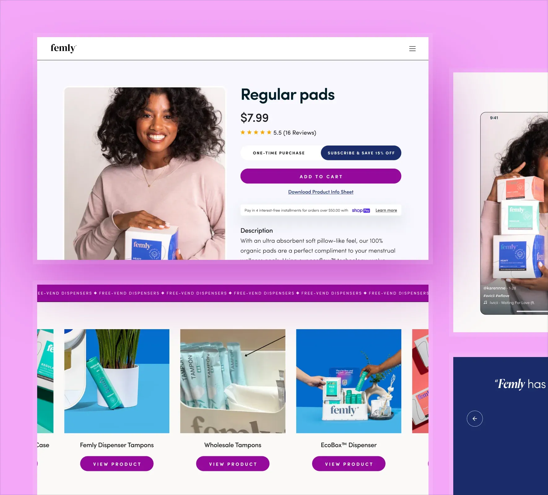 Femly website design and development by 5Four Digital, image 7 of 12