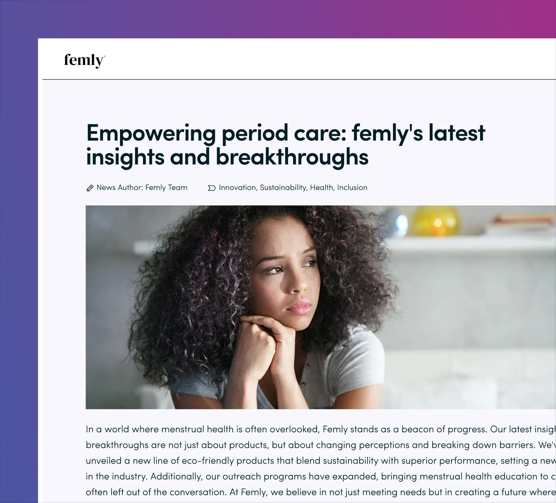 Femly website design and development by 5Four Digital, image 6 of 12