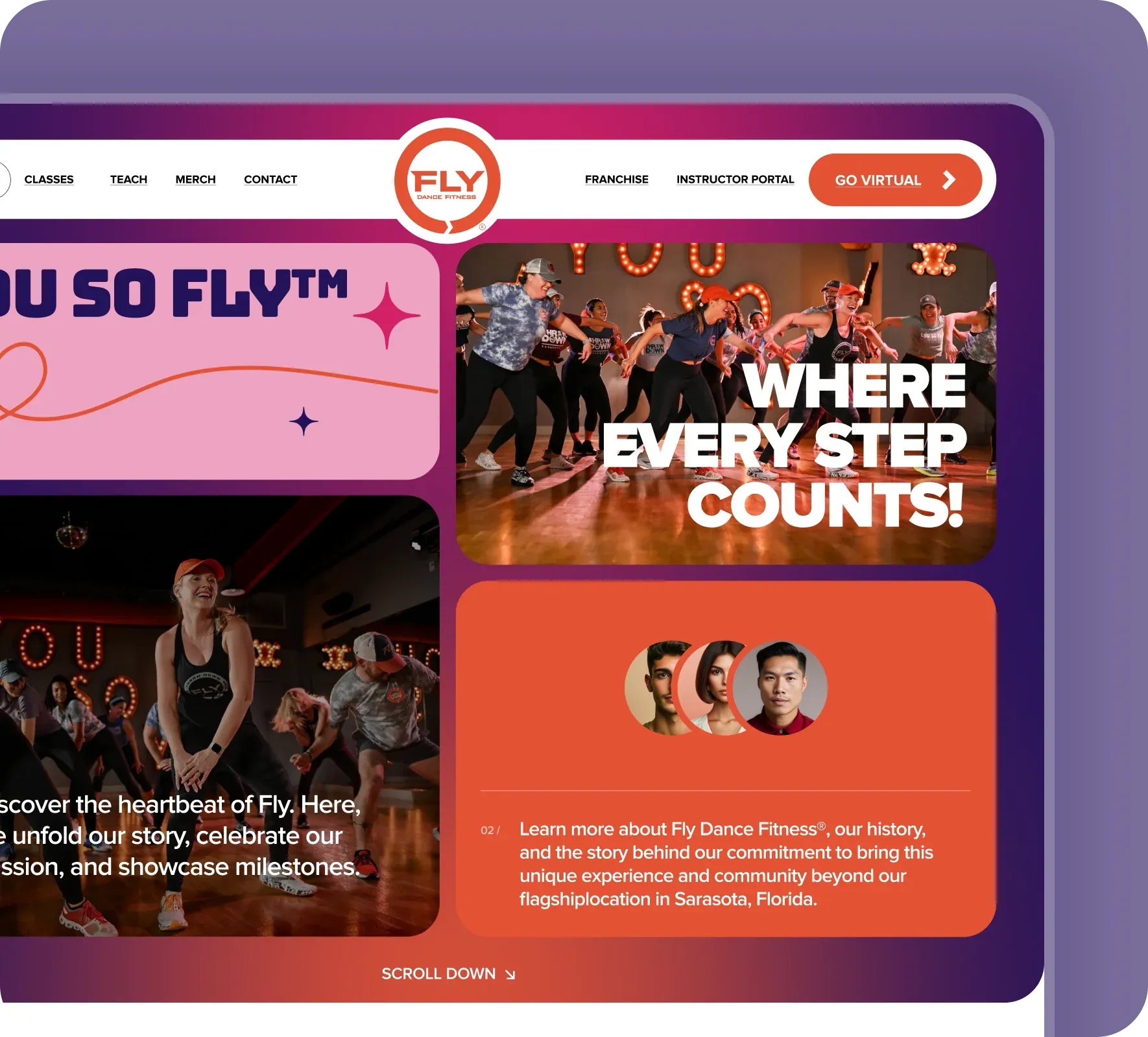 Fly Dance Fitness website design and development by 5Four Digital, image 4 of 12