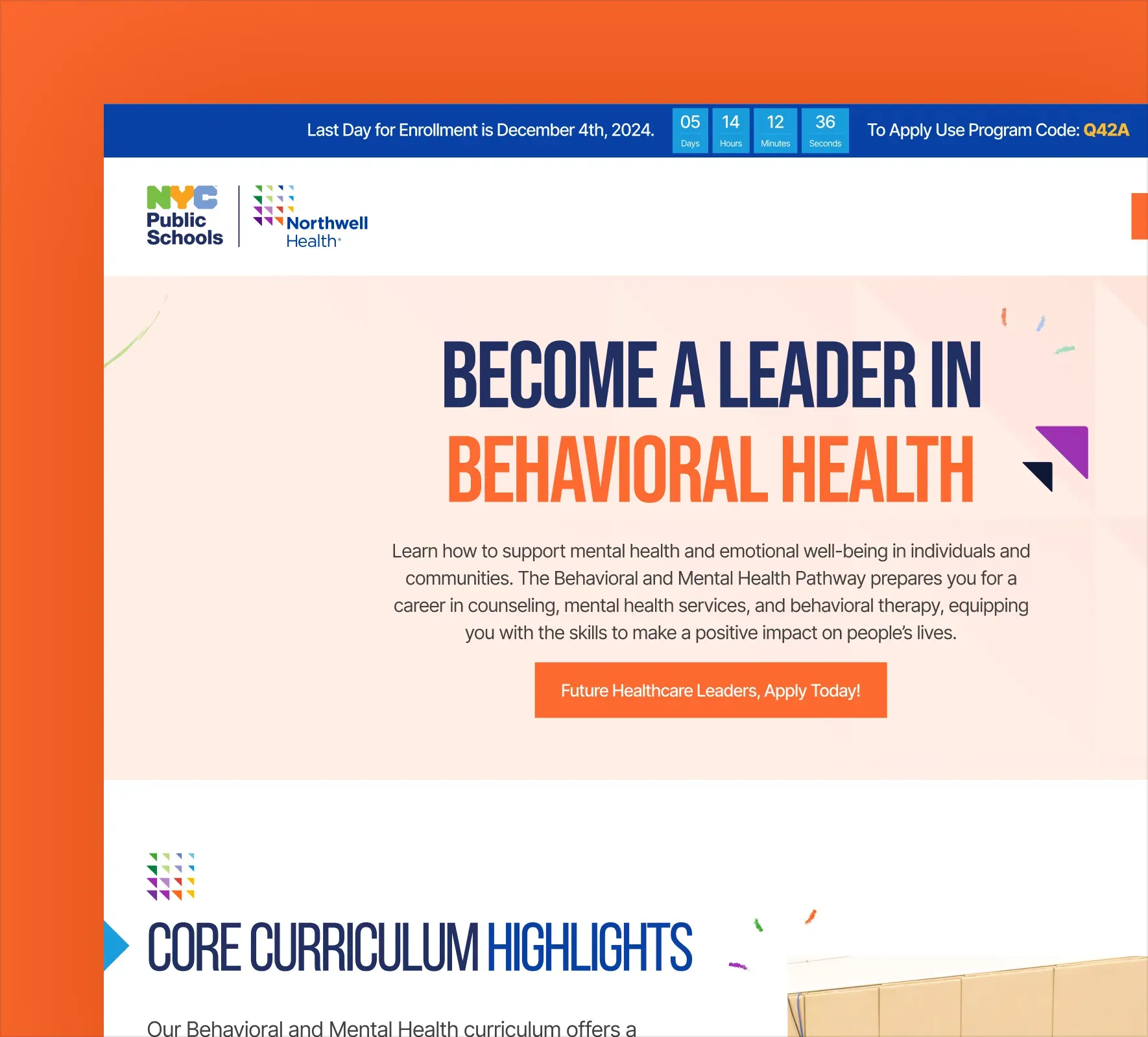 Northwell School of Health Sciences website design and development by 5Four Digital, image 8 of 12