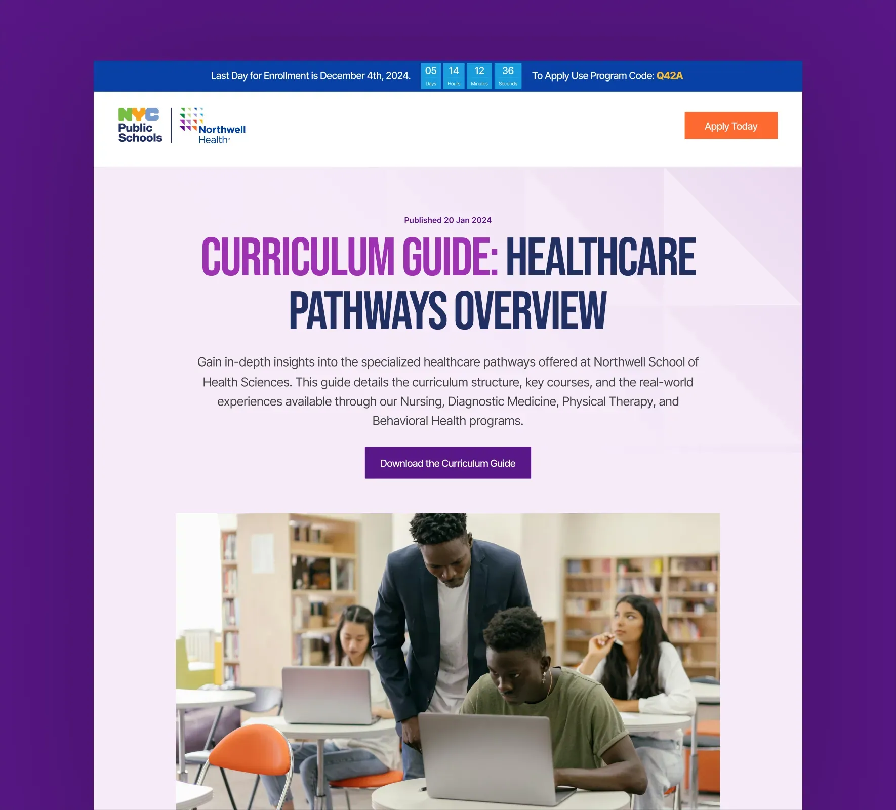 Northwell School of Health Sciences website design and development by 5Four Digital, image 12 of 12