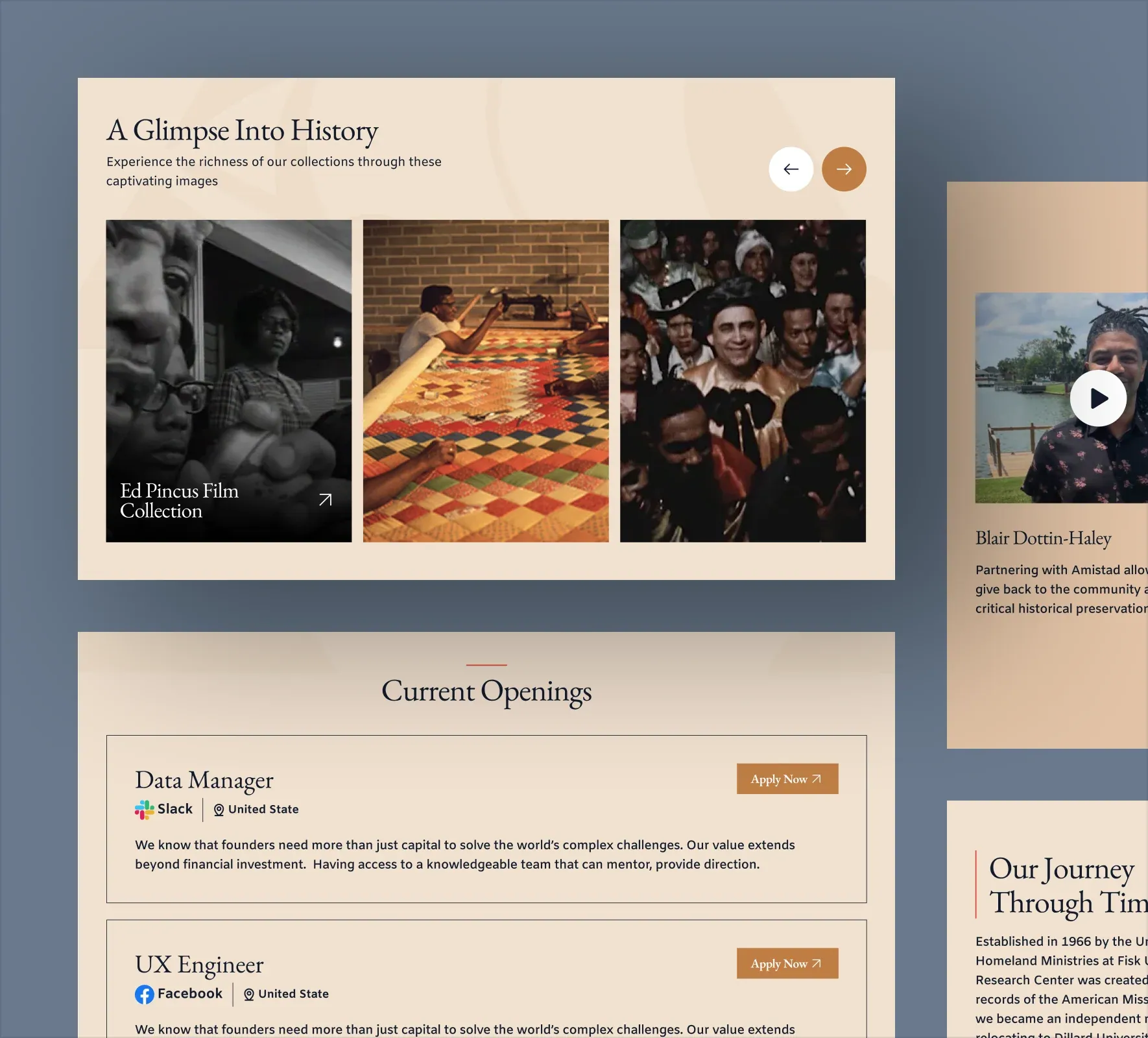 Amistad Research Center website design and development by 5Four Digital, image 6 of 12