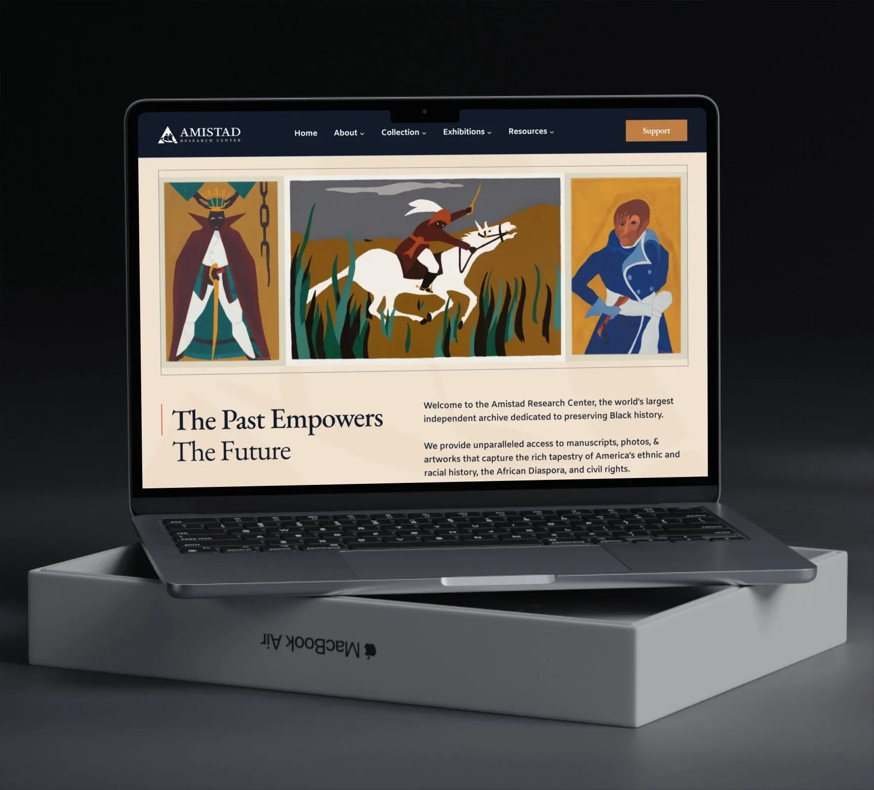 Amistad Research Center website design and development by 5Four Digital, image 1 of 12