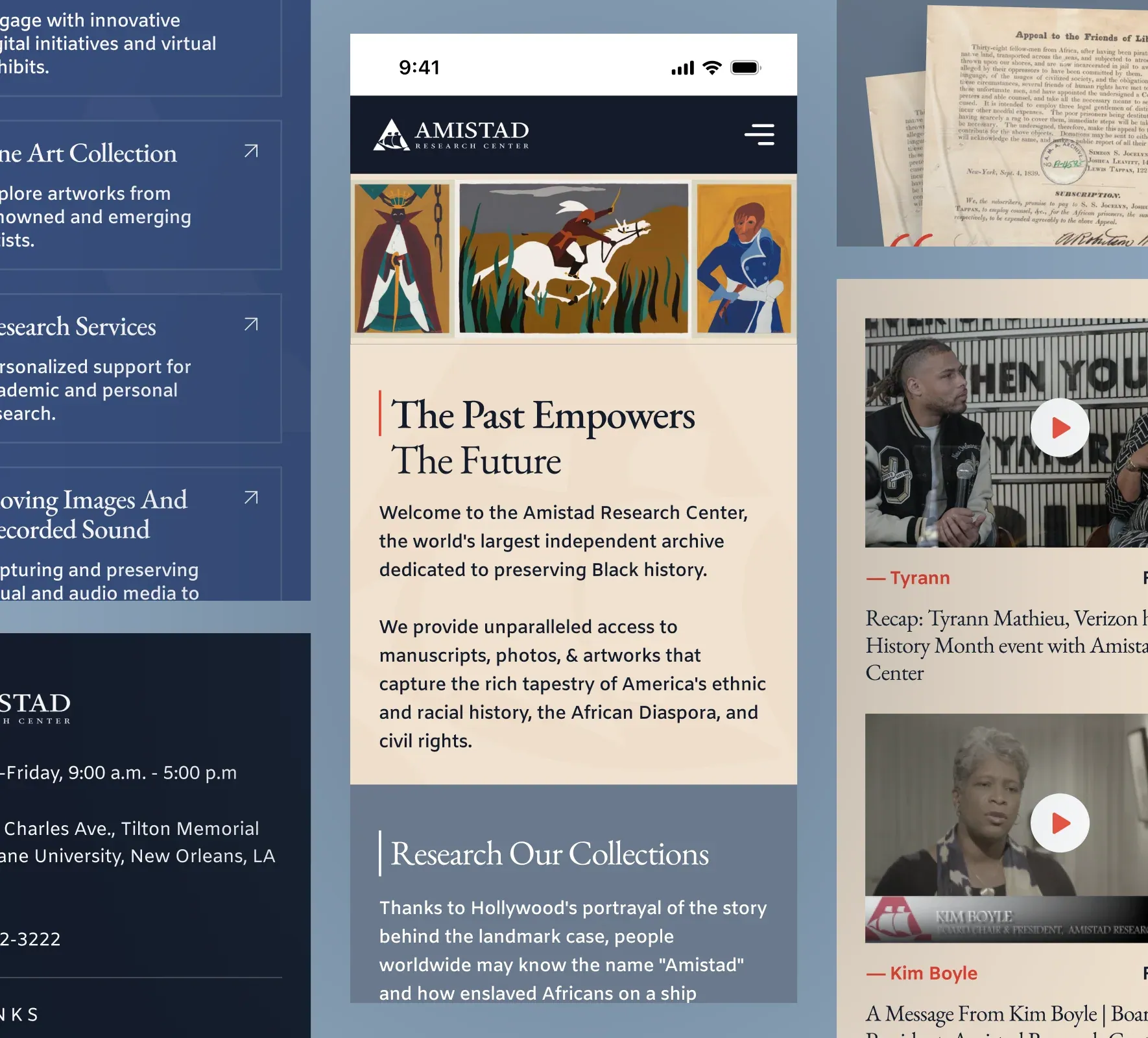 Amistad Research Center website design and development by 5Four Digital, image 2 of 12