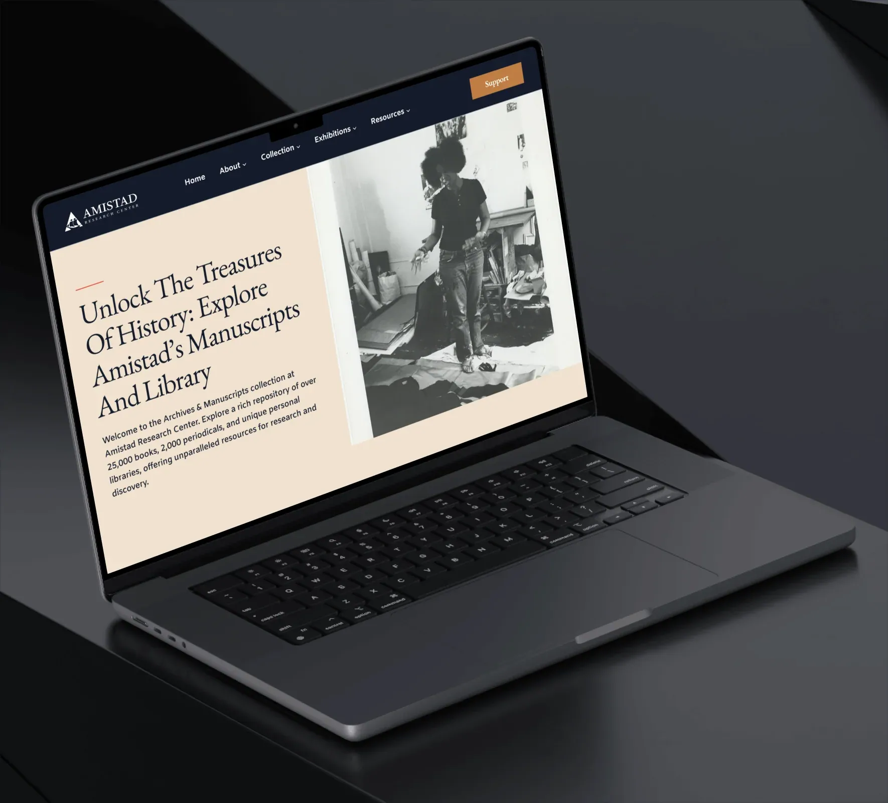 Amistad Research Center website design and development by 5Four Digital, image 5 of 12