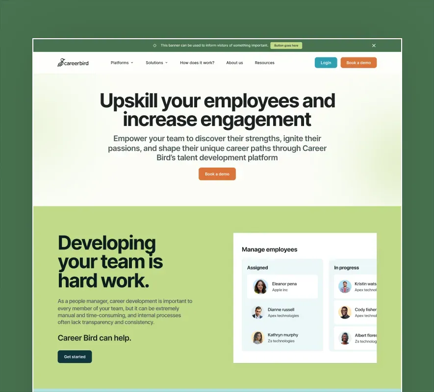 Career Bird website design and development by 5Four Digital, image 8 of 12