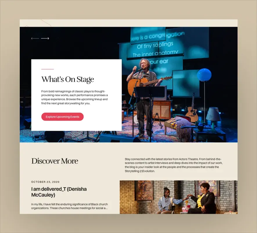 Actors Theatre of Louisville website design and development by 5Four Digital, image 7 of 12