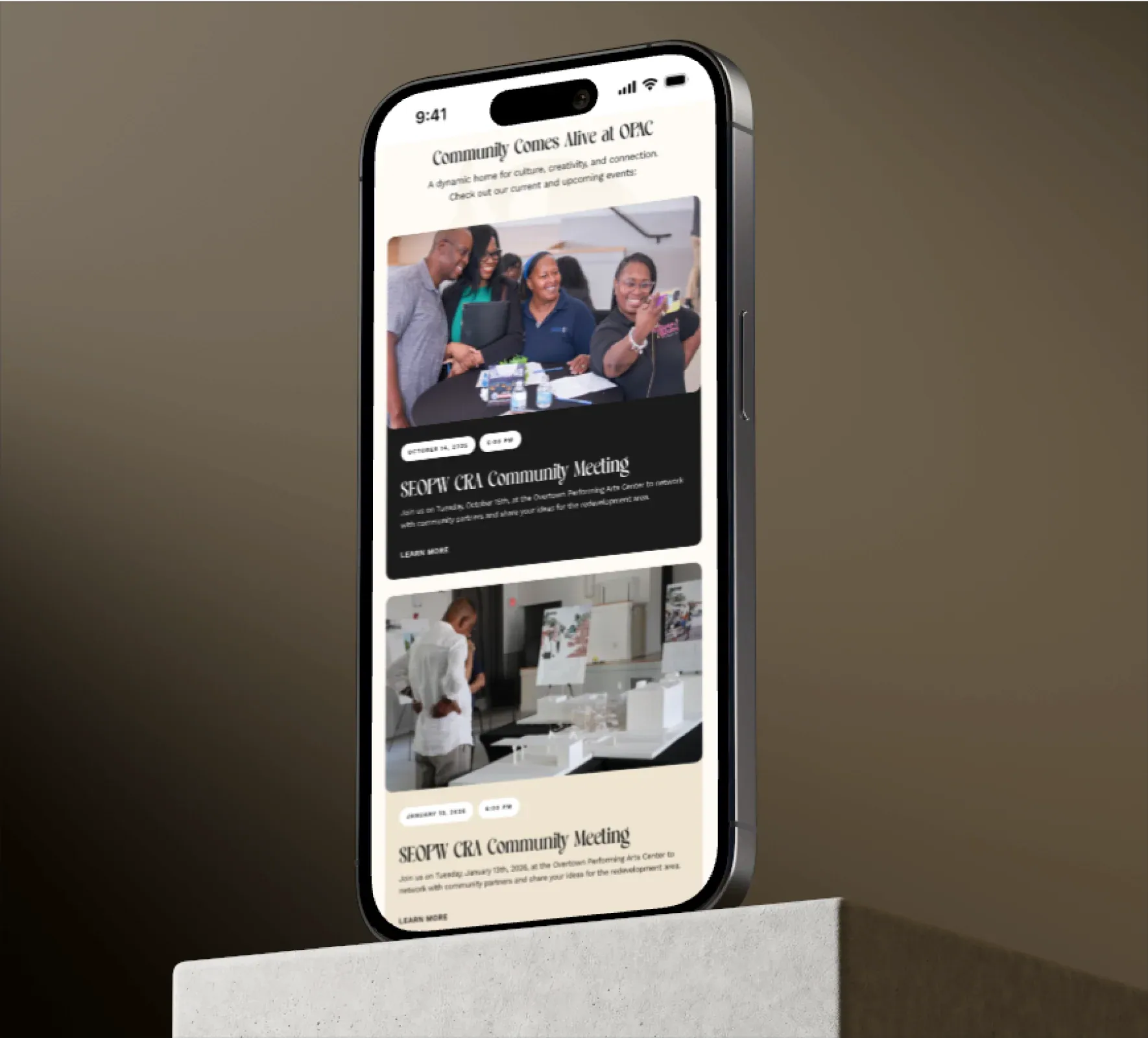 Overtown PAC brand identity and website design by 5Four Digital, image 12 of 12