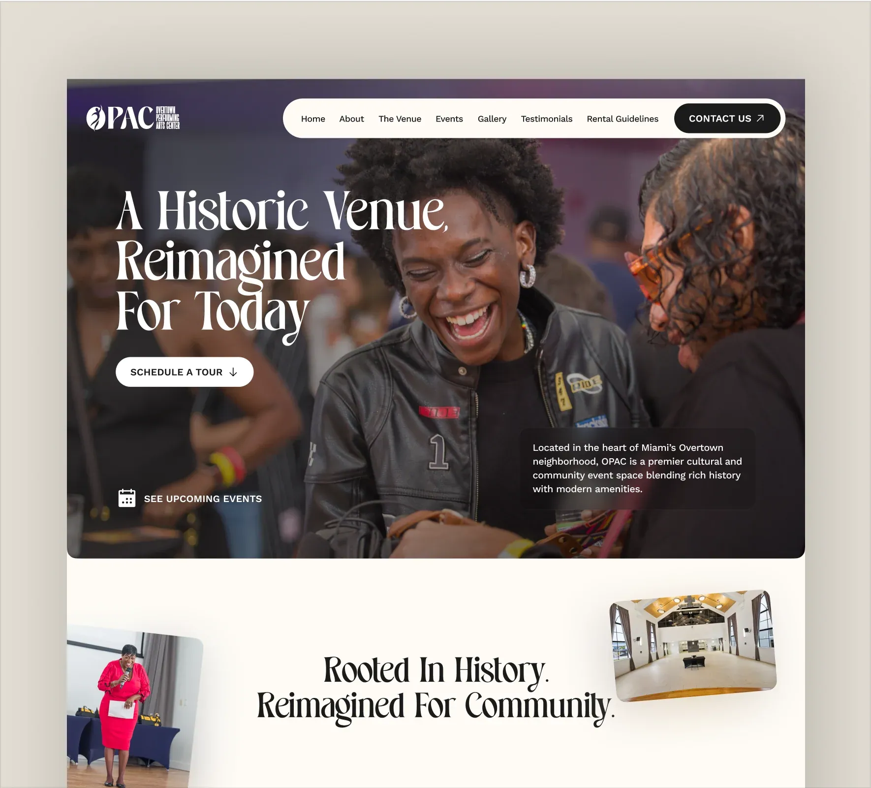 Overtown PAC brand identity and website design by 5Four Digital, image 11 of 12