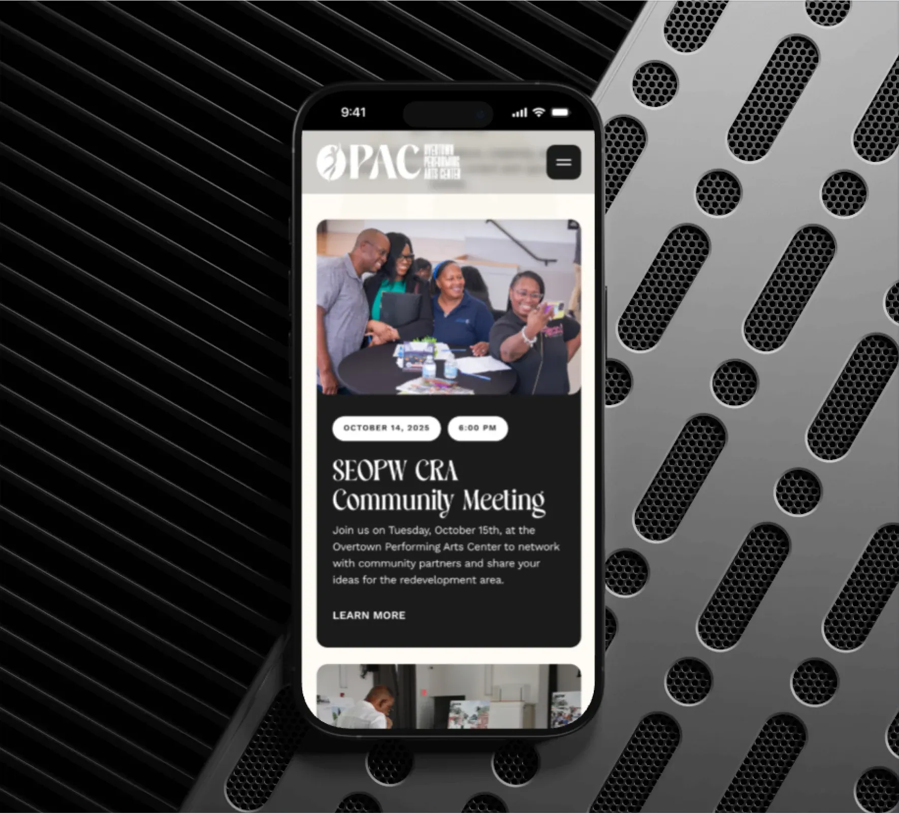 Overtown PAC brand identity and website design by 5Four Digital, image 8 of 12