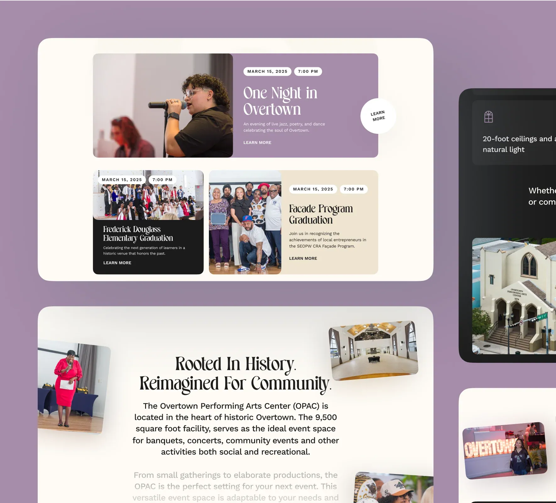 Overtown PAC brand identity and website design by 5Four Digital, image 6 of 12