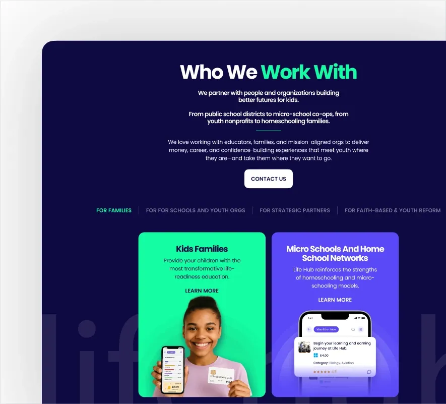 Life Hub® website design and development by 5Four Digital, image 6 of 12