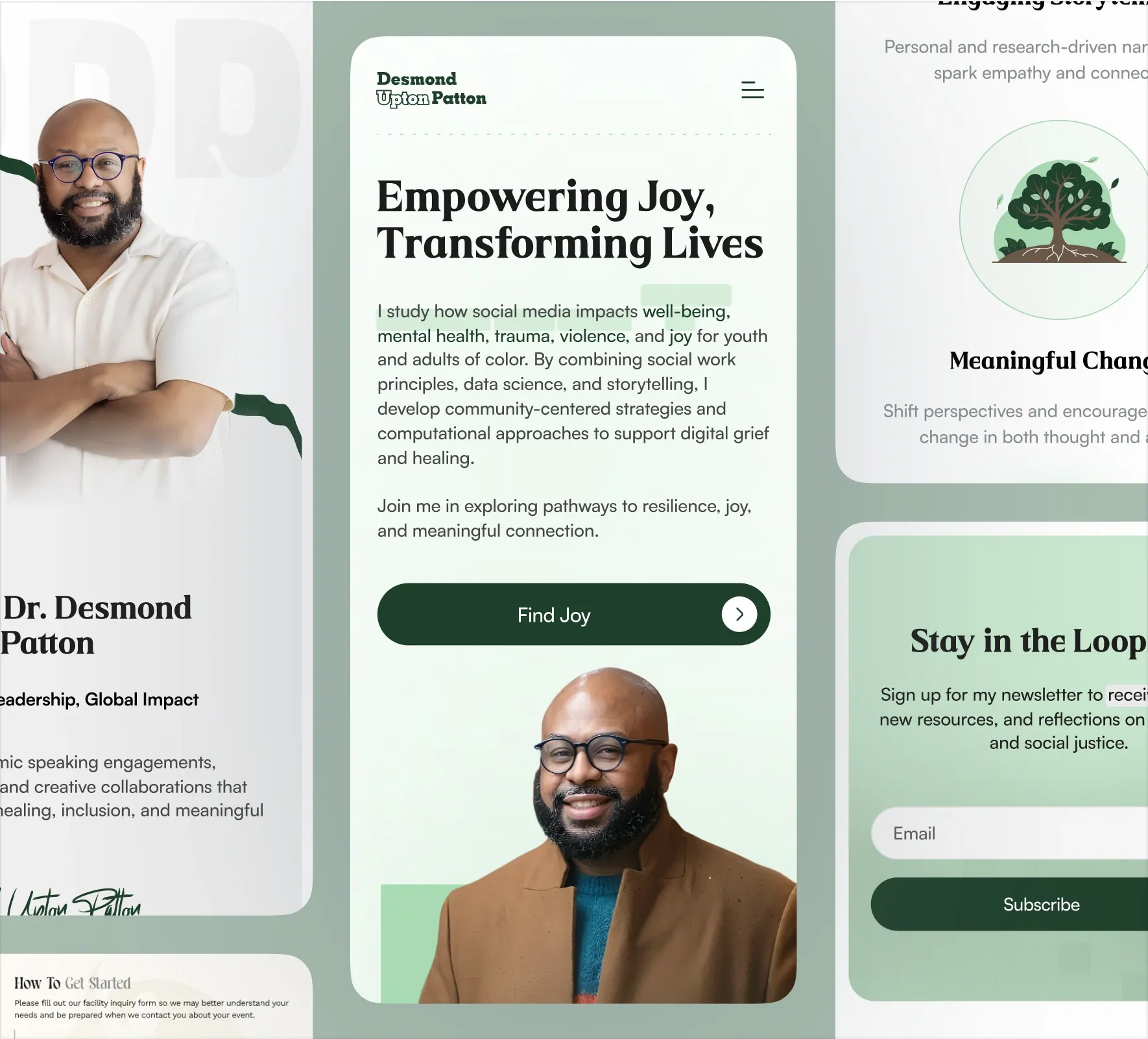 Desmond Upton Patton brand identity and website design by 5Four Digital, image 2 of 12