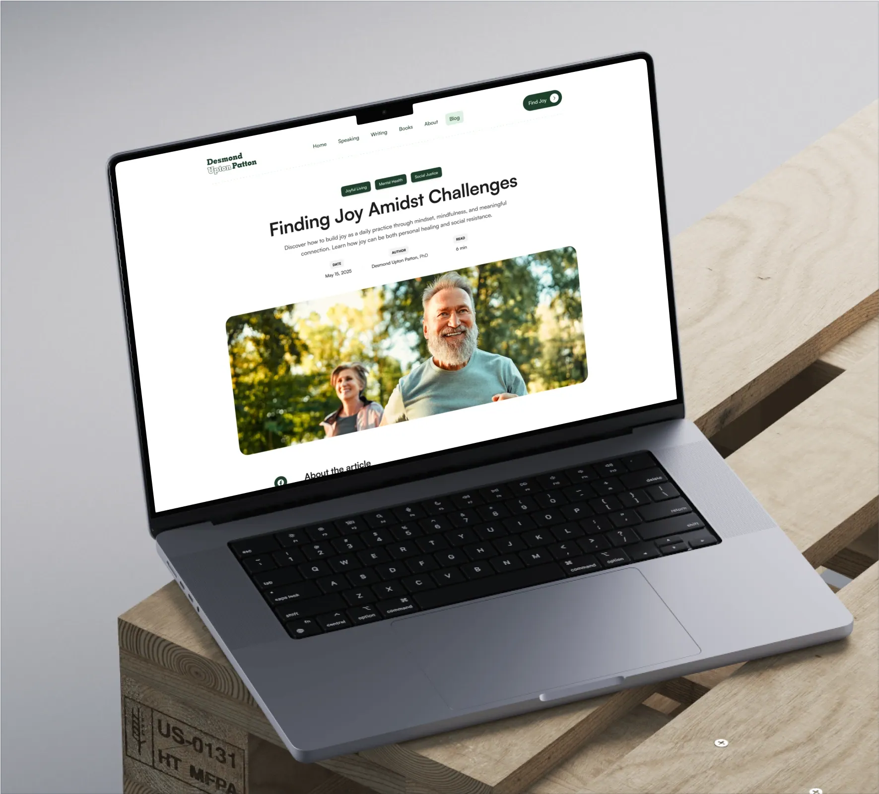 Desmond Upton Patton brand identity and website design by 5Four Digital, image 4 of 12
