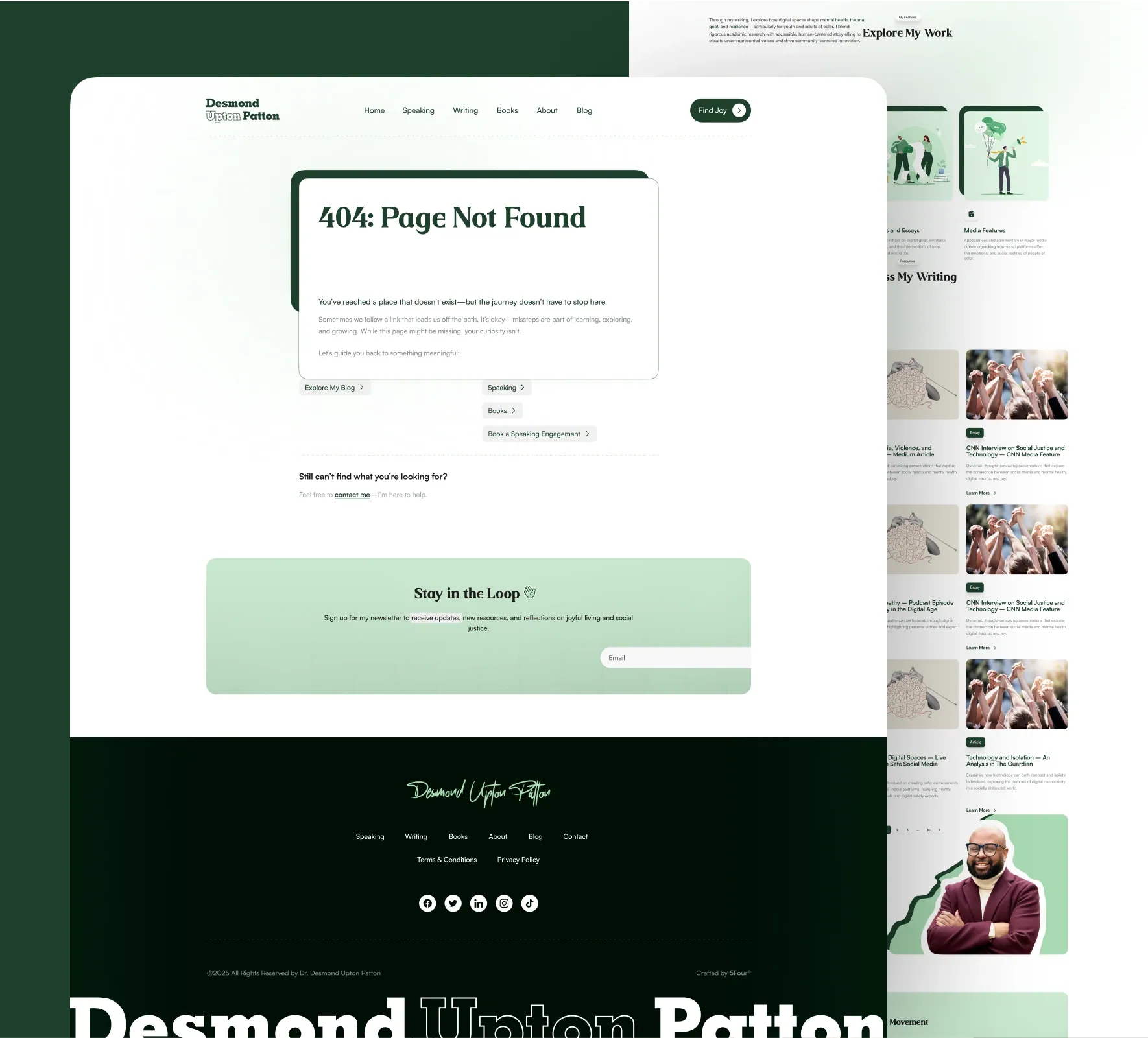Desmond Upton Patton brand identity and website design by 5Four Digital, image 6 of 12