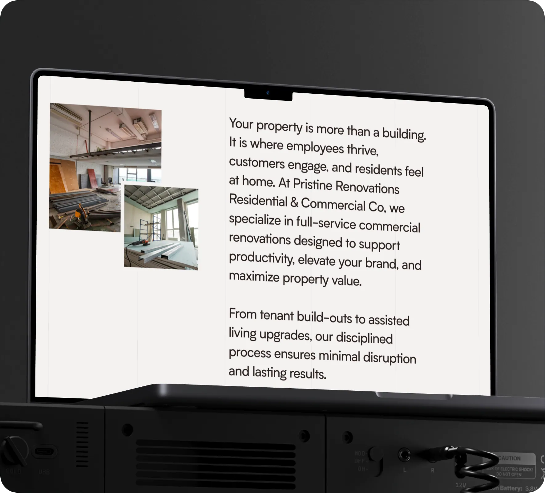 Pristine Renovations brand identity and website design by 5Four Digital, image 7 of 12