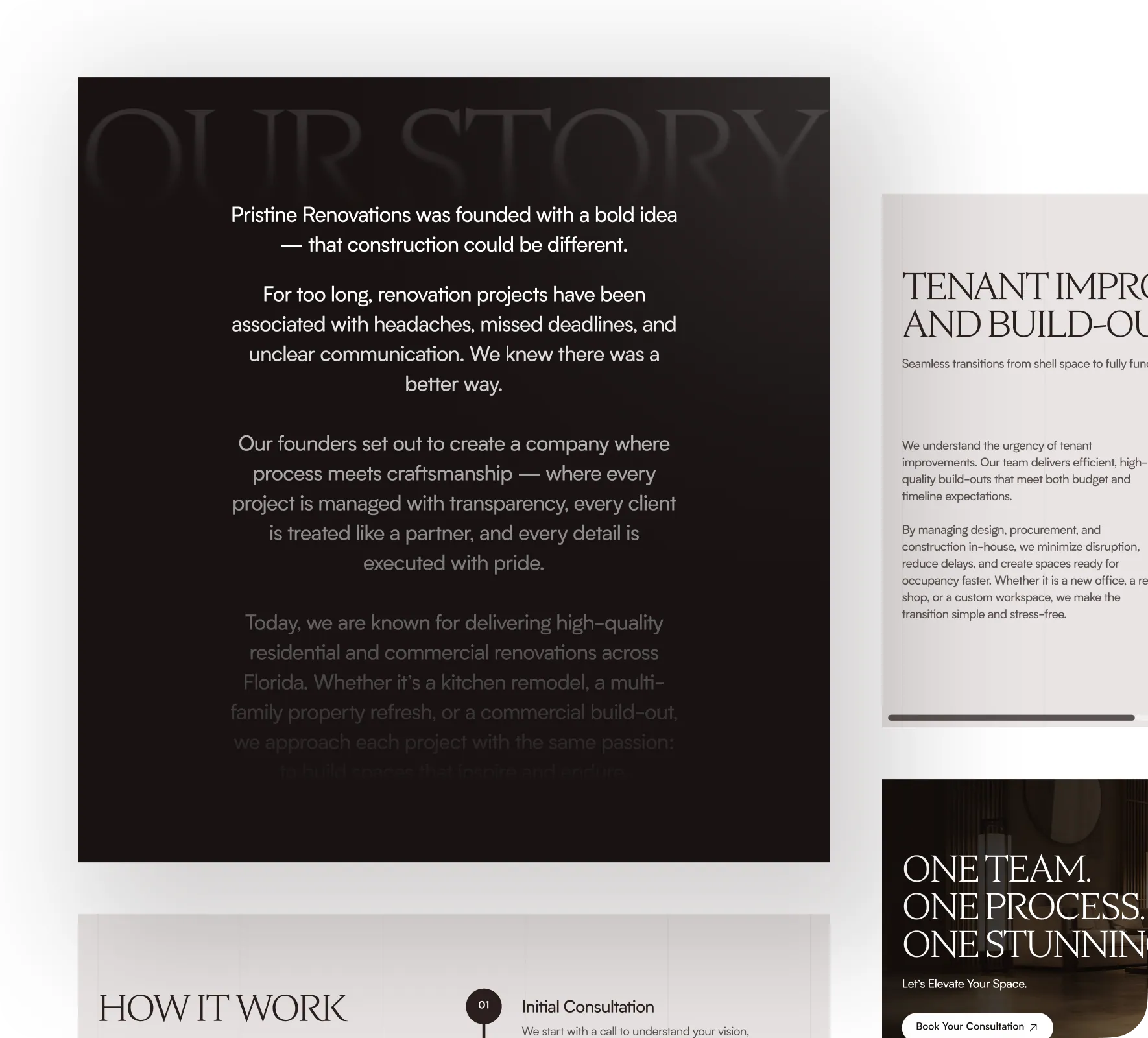 Pristine Renovations brand identity and website design by 5Four Digital, image 9 of 12