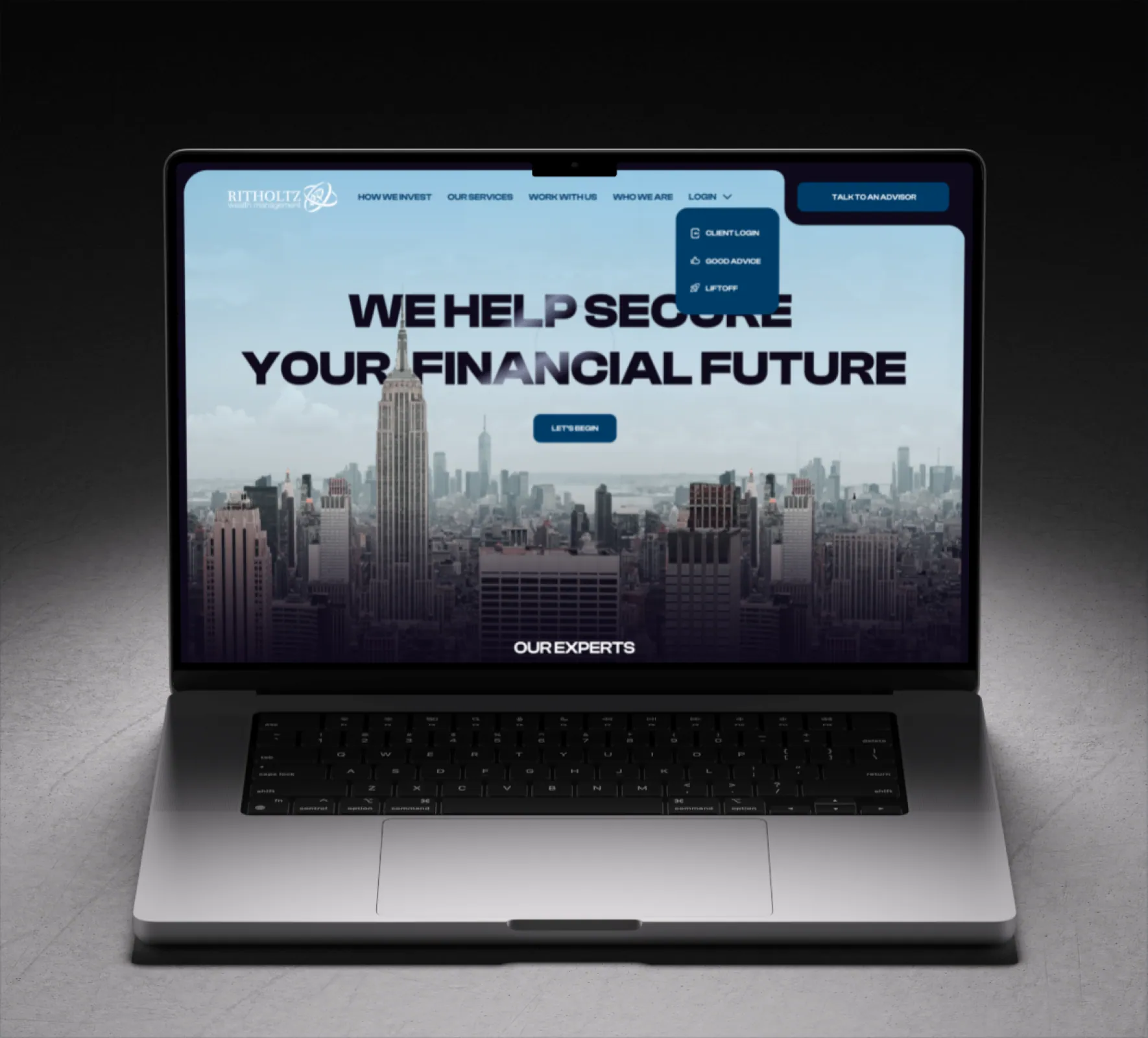 Ritholtz Wealth Management brand identity and website design by 5Four Digital, image 1 of 12