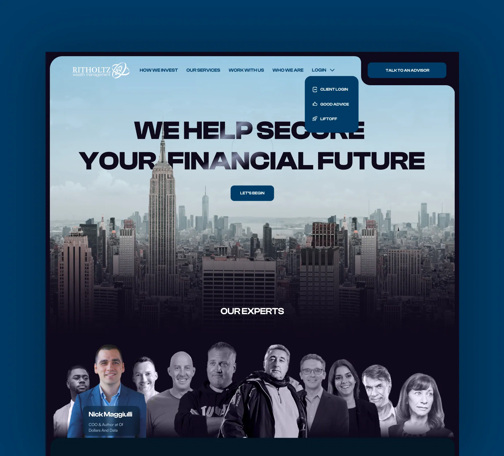 Ritholtz Wealth Management brand identity and website design by 5Four Digital, image 12 of 12