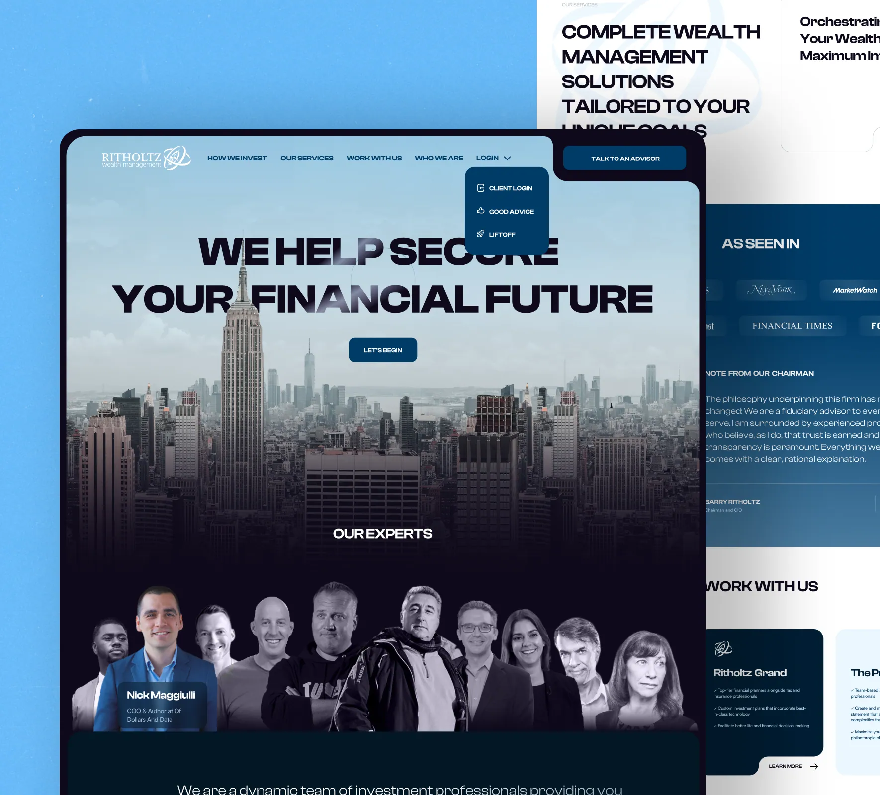 Ritholtz Wealth Management brand identity and website design by 5Four Digital, image 4 of 12