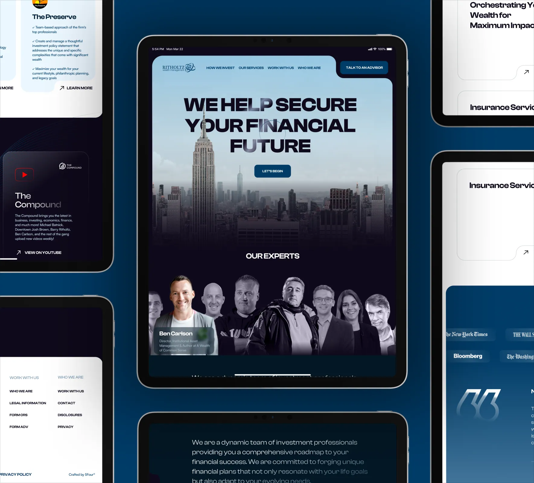 Ritholtz Wealth Management brand identity and website design by 5Four Digital, image 6 of 12