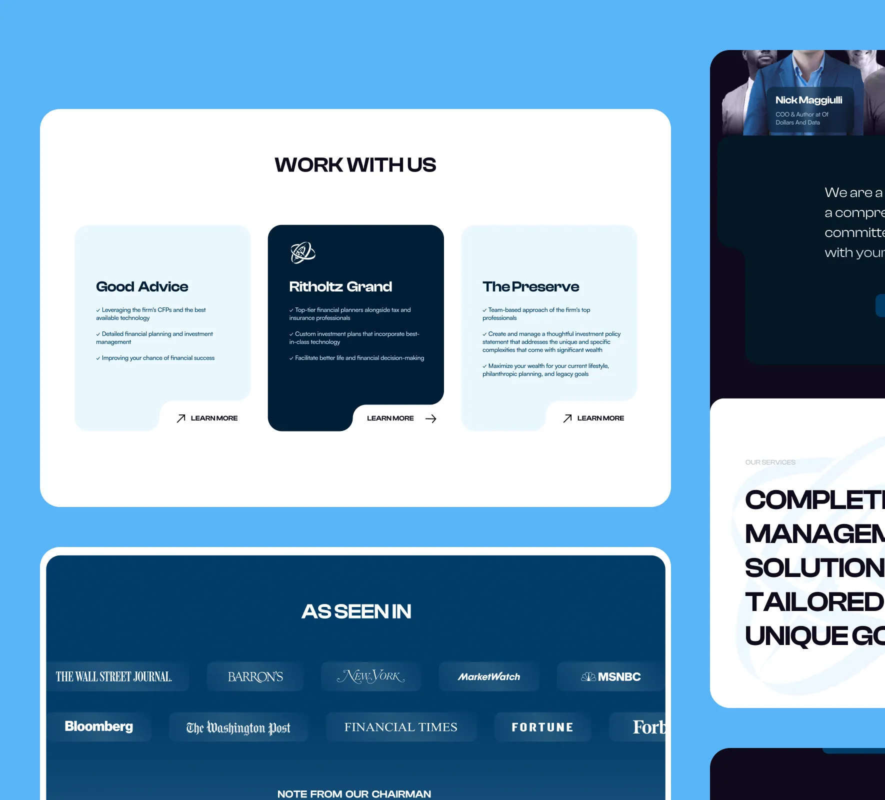 Ritholtz Wealth Management brand identity and website design by 5Four Digital, image 8 of 12