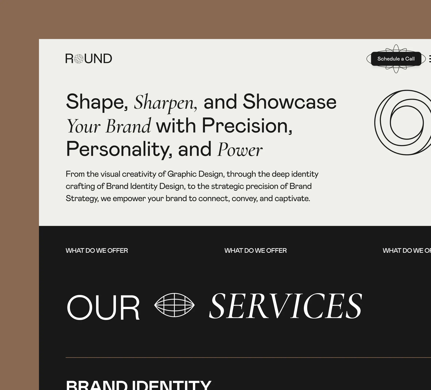 Round Branding website design and development by 5Four Digital, image 3 of 12