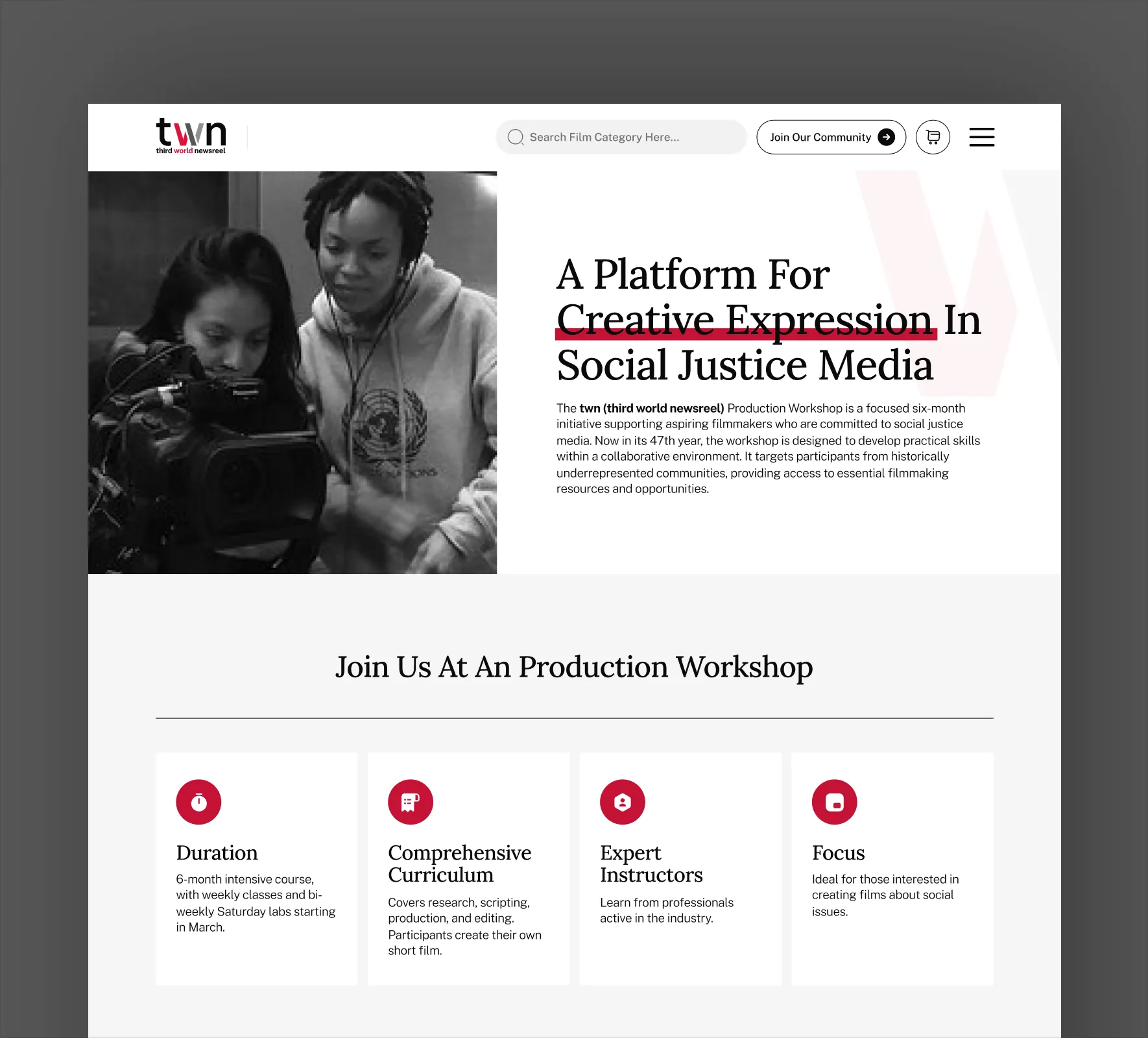 Third World Newsreel website design and development by 5Four Digital, image 11 of 12